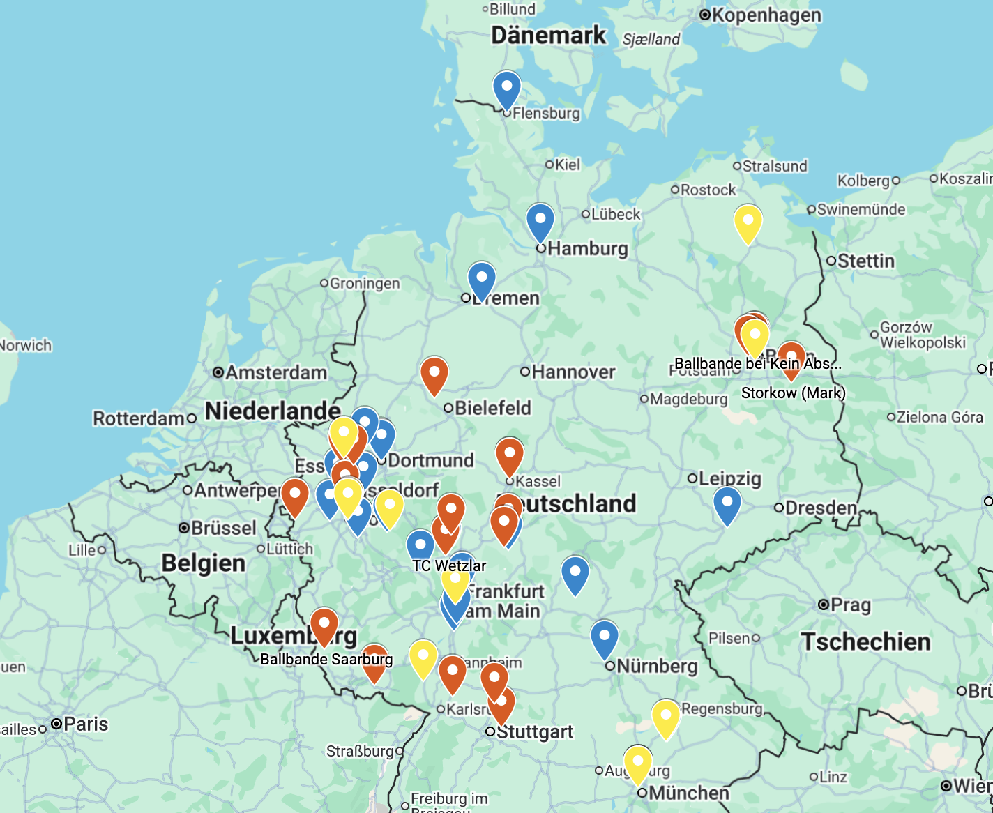 Ballbande Netzwerk