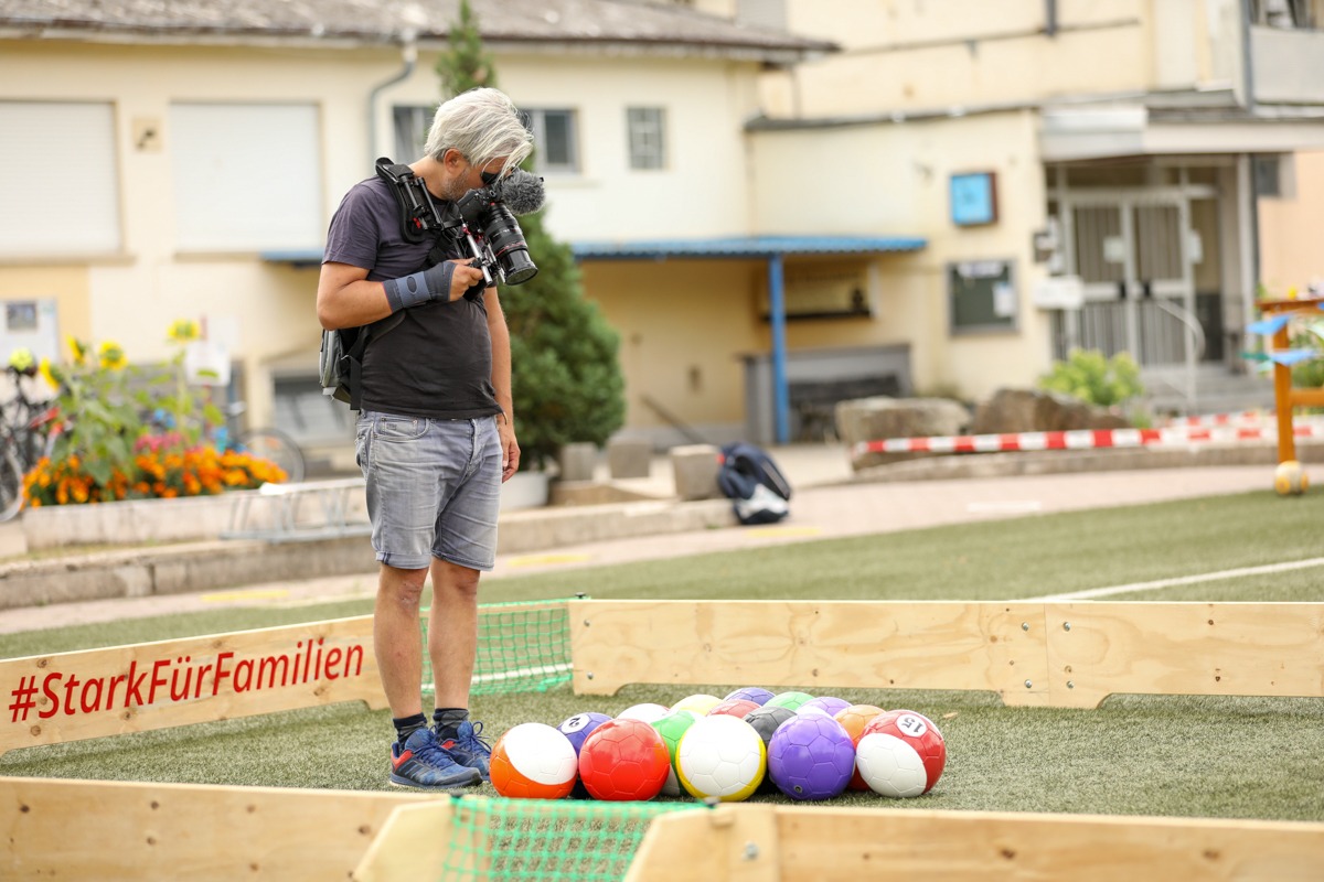 Früher Ballbande-Prototyp im Spiel